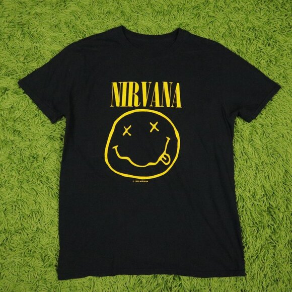 Essential Nirvana Smiley Logo Graphic T-shirt - Picture 1 of 4